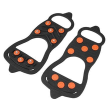 Load image into Gallery viewer, Hot Sale Fishing Lock Buckle Easy to Carry 8 Studs Ice Snow Shoe Spiked Grips Cleat Crampons Climbing Anti Slip Shoes Cover
