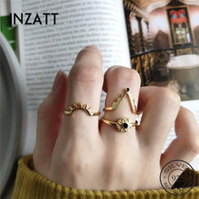 Load image into Gallery viewer, INZATT Real 925 Sterling Silver Geometric Ring For Fashion Women Party Punk Fine Jewelry Minimalist Accessories 2019 Gift
