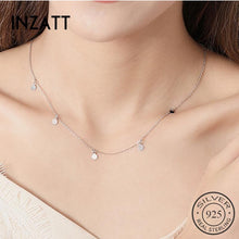 Load image into Gallery viewer, INZATT Real 925 Sterling Silver Geometric Round Choker Necklace For Fashion Women Minimalist Fine Jewelry Cute Accessories 2019

