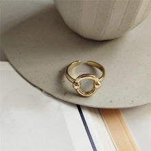 Load image into Gallery viewer, INZATT Real 925 Sterling Silver Geometric Round Ring For Fashion Women Trendy Punk Fine Jewelry Minimalist Accessories 2019 Gift
