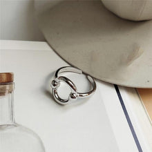 Load image into Gallery viewer, INZATT Real 925 Sterling Silver Geometric Round Ring For Fashion Women Trendy Punk Fine Jewelry Minimalist Accessories 2019 Gift
