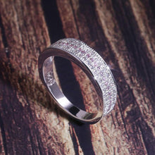 Load image into Gallery viewer, Jellystory 925 Sterling Silver Ring with Round Sapphire Zircon Gemstone Fine Jewelry ring for Women Wedding Party Gift wholesale
