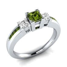 Load image into Gallery viewer, Jellystory Classic Women Ring 925 Silver with Sapphire Emerald Amethyst Gemstone Jewelry Wedding Party Gifts size 6-10 wholesale
