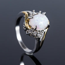 Load image into Gallery viewer, Jellystory Fashion Silver 925 Jewellery Ring with Oval shaped 8*9.5mm Opal zircon gemstones Rings for women Wedding Party Gifts
