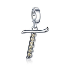 Load image into Gallery viewer, JewelryPalace Initial 925 Sterling Silver Beads Charms For Bracelet Silver 925 original Beads Jewelry Making Pendant Necklace
