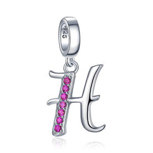 Load image into Gallery viewer, JewelryPalace Initial 925 Sterling Silver Beads Charms For Bracelet Silver 925 original Beads Jewelry Making Pendant Necklace
