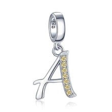 Load image into Gallery viewer, JewelryPalace Initial 925 Sterling Silver Beads Charms For Bracelet Silver 925 original Beads Jewelry Making Pendant Necklace
