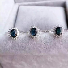 Load image into Gallery viewer, KJJEAXCMY fine jewelry 925 Pure silver inlay natural sapphire women's beautiful ring inlay jewelry
