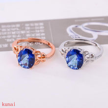 Load image into Gallery viewer, KJJEAXCMY fine jewelry 925 Silver inlaid with natural tanzanite women's ring is optional.zxcvg
