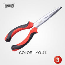 Load image into Gallery viewer, Kingdom Fishing Pliers Tools Equipment 3 Types Multi-functional Design Stainless Steel Ergonomic Handle Durable Pliers
