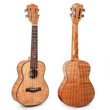 Load image into Gallery viewer, Kmise Concert Ukulele 23 inch Ukelele Tiger Flame Okoume Starter Kit Classical Guitar Head with Gig Bag Tuner Strap String
