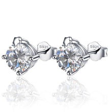 Load image into Gallery viewer, Kuololit Tanzanite Gemstone Stud Earrings for Women Solid 925 Sterling Silver Wedding Handmade Jewelry Fashion Gift For Girl New
