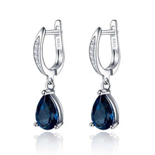 Load image into Gallery viewer, Kuololit Zultanite Gemstone Clip Earrings for Women Solid 925 Sterling Silver Created Color Change Earrings Wedding Fine Jewelry
