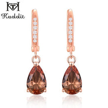 Load image into Gallery viewer, Kuololit Zultanite Gemstone Clip Earrings for Women Solid 925 Sterling Silver Created Color Change Earrings Wedding Fine Jewelry
