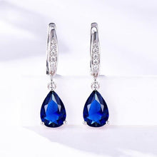 Load image into Gallery viewer, Kuololit Zultanite Gemstone Clip Earrings for Women Solid 925 Sterling Silver Created Color Change Earrings Wedding Fine Jewelry
