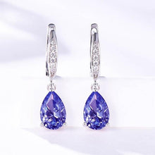Load image into Gallery viewer, Kuololit Zultanite Gemstone Clip Earrings for Women Solid 925 Sterling Silver Created Color Change Earrings Wedding Fine Jewelry
