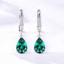 Load image into Gallery viewer, Kuololit Zultanite Gemstone Clip Earrings for Women Solid 925 Sterling Silver Created Color Change Earrings Wedding Fine Jewelry
