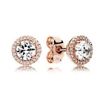 Load image into Gallery viewer, LIDU 100%925 Silver High Quality Cubic Zirconia Pandoras Classic Earring Gift To Friends Free Mail Manufacturer Wholesale
