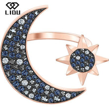 Load image into Gallery viewer, LIDU High Quality Swa Sun And Moon Rings Plated With Rose Gold Send Gifts To Friends Free Mail Manufacturers Wholesale
