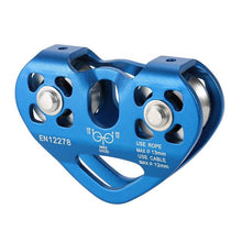 Load image into Gallery viewer, Lixada 30kN Cable Trolley Pulley with Ball Bearing Outdoor Rock Ice Climbing Accessories Caving Rescue Aluminum Alloy Pulley
