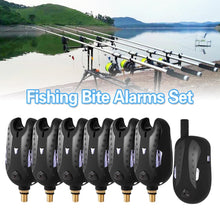 Load image into Gallery viewer, Lixada Wireless Digital Fishing Alarm Fishing Bite Alarms Fishing Receiver Sound Alert Led Alarm Indicator with Portable Case

