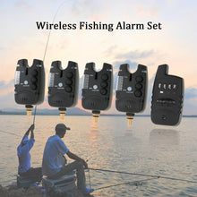 Load image into Gallery viewer, Lixada Wireless Fishing Alarm Set Fish Bite Alarms And Receiver LED Carp Fishing Swinger Alert Electronic Bite Signaling Device

