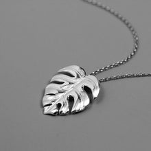 Load image into Gallery viewer, Lotus Fun Real 925 Sterling Silver Handmade Fine Jewelry 18K Gold Monstera Leaves Design Pendant without Necklace for Women Gift
