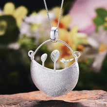 Load image into Gallery viewer, Lotus Fun Real 925 Sterling Silver Handmade Fine Jewelry My Little Garden Design Pendant without Necklace for Women  Acessorios
