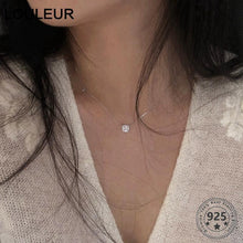 Load image into Gallery viewer, Louleur 925 Sterling Silver Zircon Necklace Shining Square Diamond Choker Necklace For Party Female Elegant Fashion Jewelry 2020
