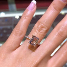 Load image into Gallery viewer, Luxury 925 sterling silver Oval cut 4CT Simulated diamond Rings for Women Eternal engagement ring set Brand fine jewelry gift

