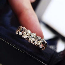 Load image into Gallery viewer, Luxury 925 sterling silver Oval cut 4CT Simulated diamond Rings for Women Eternal engagement ring set Brand fine jewelry gift
