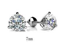 Load image into Gallery viewer, Luxury Female 6/7/8mm Round Lab Diamond Earrings 100% Real 925 Sterling Silver Earrings For Women Small Screw Stud Earrings
