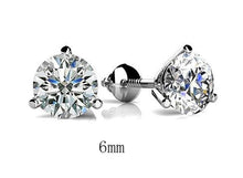 Load image into Gallery viewer, Luxury Female 6/7/8mm Round Lab Diamond Earrings 100% Real 925 Sterling Silver Earrings For Women Small Screw Stud Earrings

