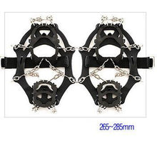 Load image into Gallery viewer, M/L Size Crampons 12 Teeth Outdoor Mountaineering Hiking Antislip Ice Snow Shoe Spikes Shoe Crampons Skidproof High Quality
