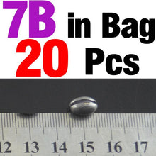 Load image into Gallery viewer, MNFT 20PCS/Bag 1B to 7B Premium Solid Oval Split Shot Lead Sinker Bean Shaped Weight Lead Fishing Lure Accessories
