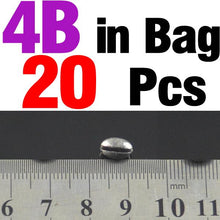 Load image into Gallery viewer, MNFT 20PCS/Bag 1B to 7B Premium Solid Oval Split Shot Lead Sinker Bean Shaped Weight Lead Fishing Lure Accessories
