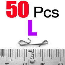 Load image into Gallery viewer, MNFT 50Pcs/Pack Braid Knotless Connectors Fishing Line Wire Connector Fishing Barrel Swivel Accessory Pesca Tackle Tool Lure Kit
