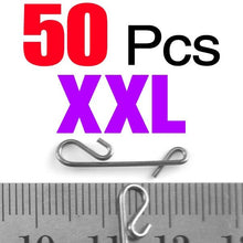 Load image into Gallery viewer, MNFT 50Pcs/Pack Braid Knotless Connectors Fishing Line Wire Connector Fishing Barrel Swivel Accessory Pesca Tackle Tool Lure Kit
