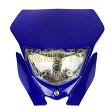 Load image into Gallery viewer, Motocross Headlight White H4 12V 35W Dual Sport Kit For Yamaha WRF250/400/426/450 YZ TTR WR XT MX Enduro Dirt Bike Head Light
