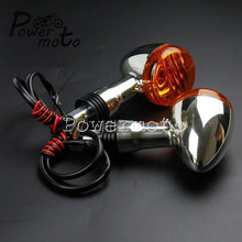 Load image into Gallery viewer, Motorcycle 12V 21W Chrome Front Rear Turn Signal Ligh Amber Lamp Indicator Flasher For SUZUKI Boulevard M109R VRZ1800 2006-2015
