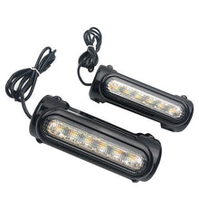 Load image into Gallery viewer, Motorcycle Crash Bars LED Highway Bar Switchback Driving Light/turn signal light For Harley bike Touring Victory Black/Chrome
