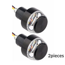 Load image into Gallery viewer, Motorcycle LED Handlebar End Turn Signal Light DC 12V White Yellow Flasher Handle Grip Bar Blinker Side Marker Lamp Z15
