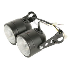 Load image into Gallery viewer, Motorcycle Twin Front Headlight lamp W/ Bracket For Harley Street Fat Boy Dual Sport Dirt Bikes Street Fighter Naked Cafe Racer
