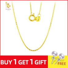 Load image into Gallery viewer, NYMPH Genuine 18K White Yellow Gold Chain 18 inches au750 Cost Price Necklace Pendant Wendding Party Gift For Women[G1002]
