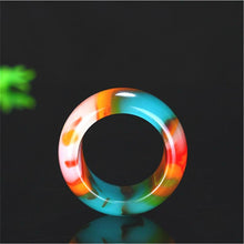 Load image into Gallery viewer, Natural Color Hetian Jade Ring Chinese Jadeite Amulet Fashion Charm Jewelry Hand Carved Crafts Gifts for Women Men
