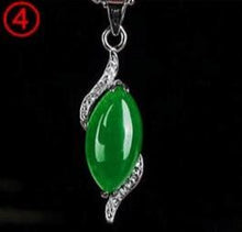 Load image into Gallery viewer, Natural Green Hetian Jade Pendant 925 Silver Necklace Chinese Jadeite Amulet Fashion Charm Jewelry Gifts for Women Her

