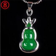 Load image into Gallery viewer, Natural Green Hetian Jade Pendant 925 Silver Necklace Chinese Jadeite Amulet Fashion Charm Jewelry Gifts for Women Her
