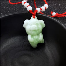 Load image into Gallery viewer, Natural White Jade Chinese Zodiac Pendant Beads Necklace Charm Jewellery Fashion Accessories Hand-Carved Luck Amulet Gifts

