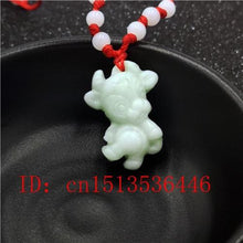 Load image into Gallery viewer, Natural White Jade Chinese Zodiac Pendant Beads Necklace Charm Jewellery Fashion Accessories Hand-Carved Luck Amulet Gifts
