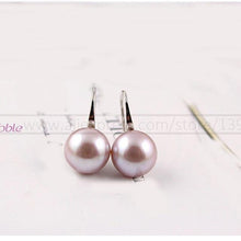 Load image into Gallery viewer, Natural pearl earrings for women,freshwater cultured pearl earring jewelry 925 sterling silver earrings birthday gift white pink

